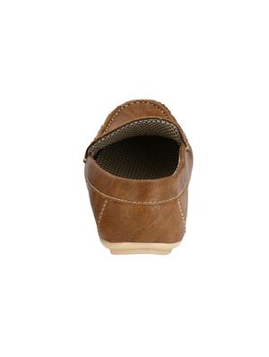 tan leatherette slip on loafer - 14923765 - Standard Image - 3