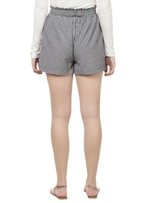 front knot checkered shorts - 14923828 - Standard Image - 3