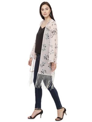 Beige printed shrug - 14923829 - Standard Image - 3