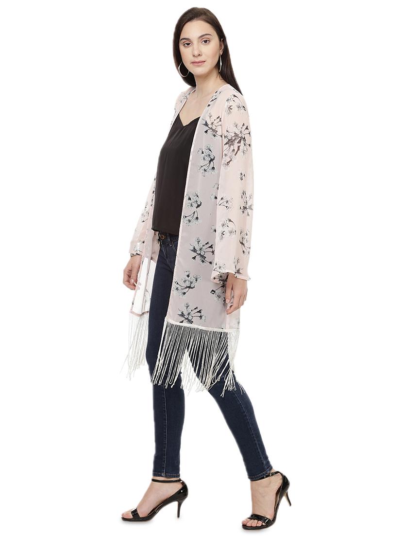 Beige printed shrug - 14923829 - Zoom Image - 3