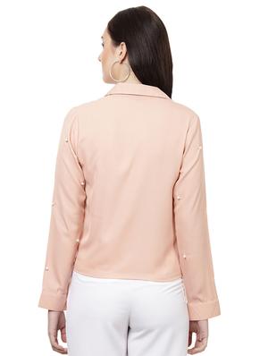 pearl embellished wrap top - 14923853 - Standard Image - 3