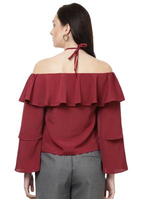 off shoulder ruffled top - 14923864 - Standard Image - 3