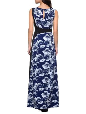 blue printed crepe maxi dress - 14923892 - Standard Image - 3
