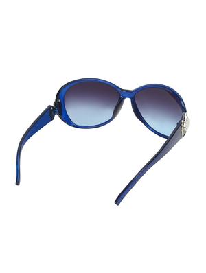 zyaden blue round sunglasses for women 420 - 14923935 - Standard Image - 3