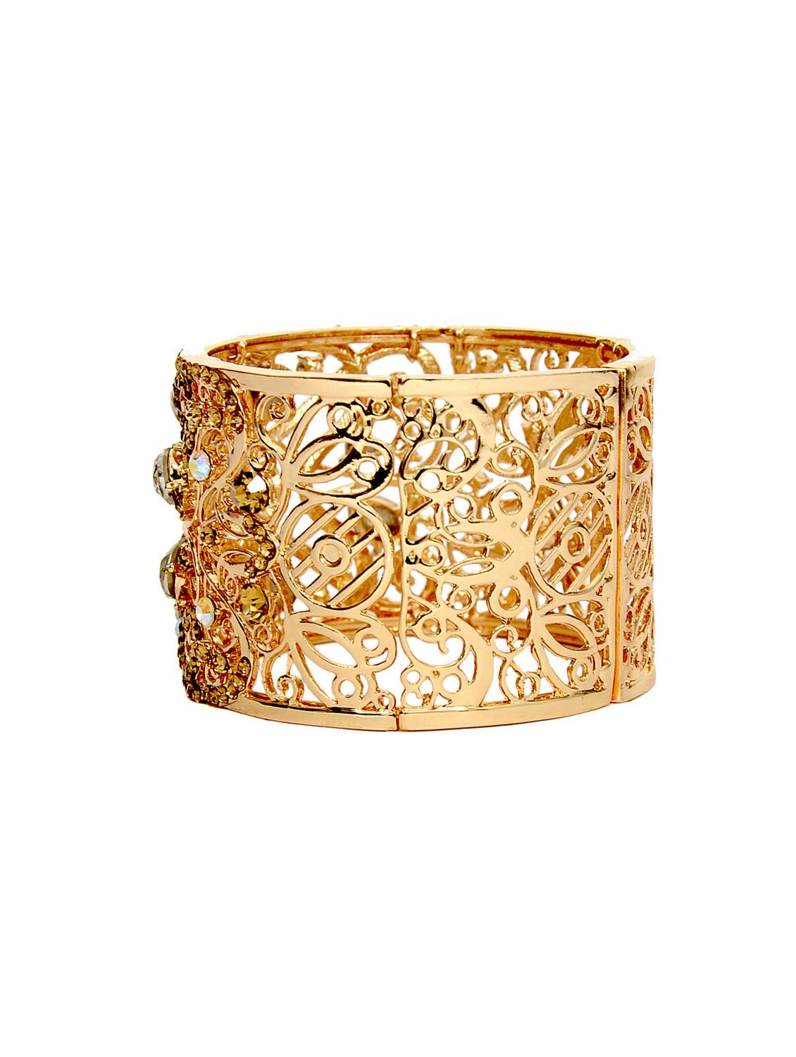Gold Tone Stone Bangle Bracelet - 14924165 - Zoom Image - 3