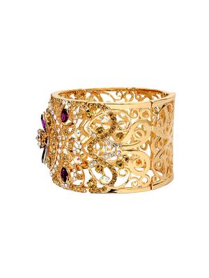 Purple Gold Tone Stone Bangle Bracelet - 14924171 - Standard Image - 3