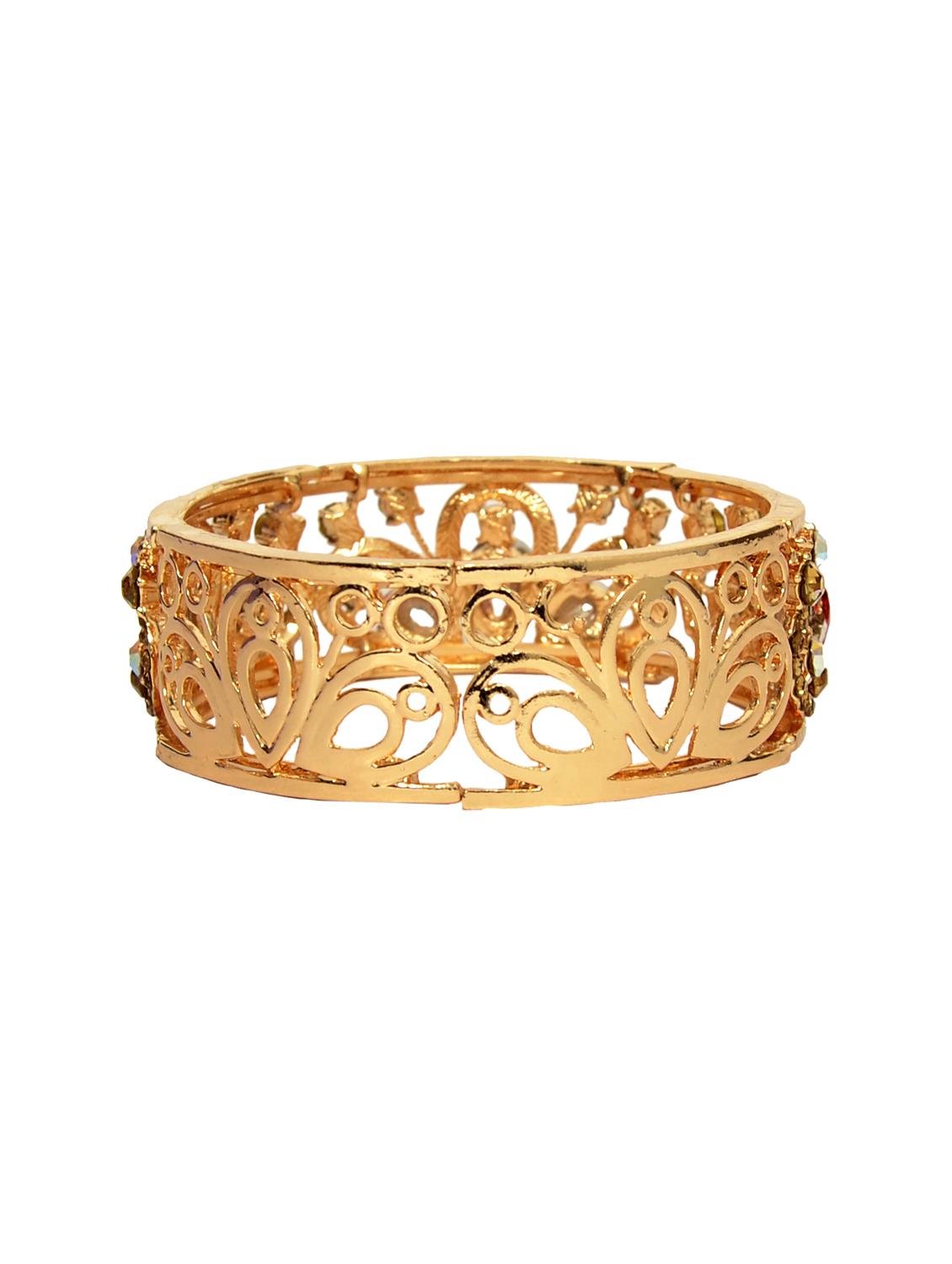 Red Gold Tone Bangle Bracelet - 14924193 - Zoom Image - 3