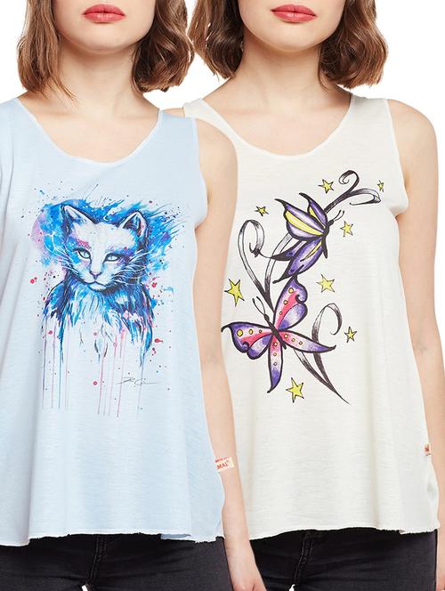 set of 2 multi colored tank tee - 14924412 - Very Small Image - 1