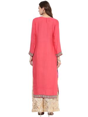 sky blue rayon straight kurta - 14924535 - Standard Image - 3