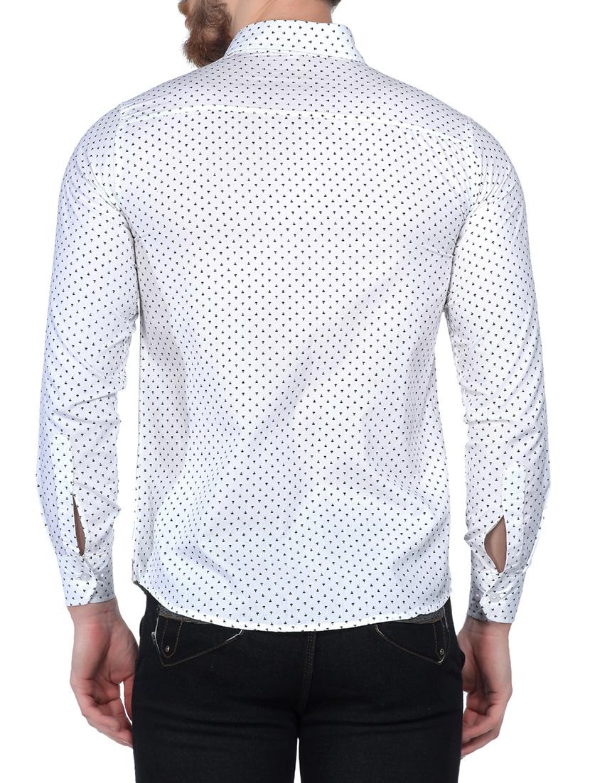 white cotton casual shirt - 14925647 - Zoom Image - 3