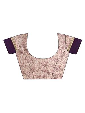 geometrical printed saree with blouse - 14925868 - Standard Image - 3