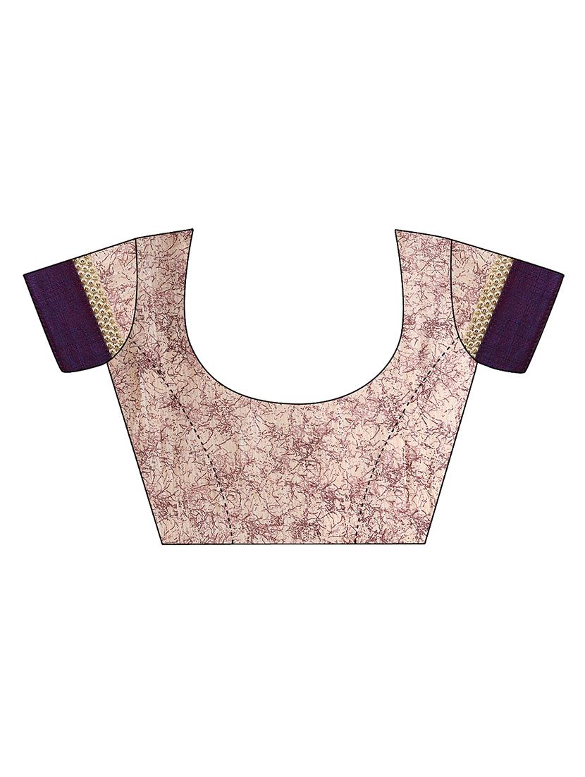 geometrical printed saree with blouse - 14925868 - Zoom Image - 3
