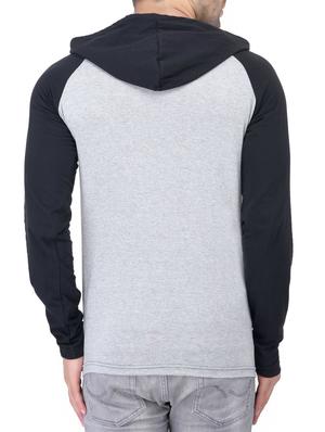 grey cotton raglan tshirt - 14926030 - Standard Image - 3