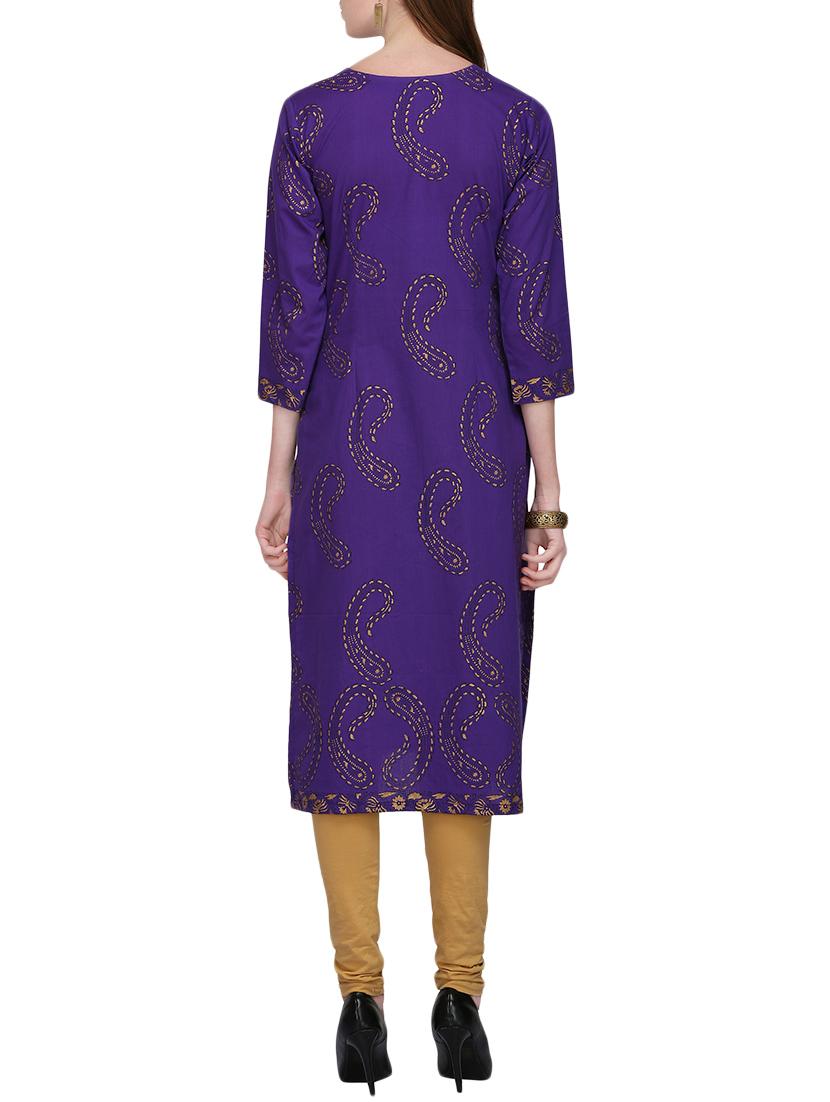 KAANCHIE NANGGIA cotton block printed kurta - 14926487 - Zoom Image - 3