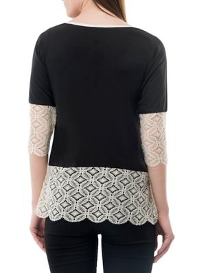 lace panel detail top - 14930559 - Standard Image - 3