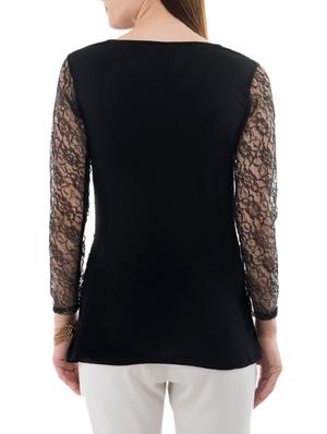 floral mesh sleeved wrap top - 14930610 - Standard Image - 3