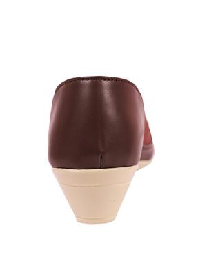 brown leatherette slip on formal shoes - 14931440 - Standard Image - 3