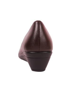 brown leatherette slip on formal shoes - 14931442 - Standard Image - 3