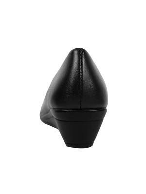 black leatherette slip on formal shoes - 14931443 - Standard Image - 3
