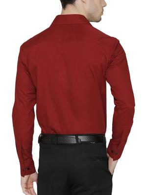 maroon cotton casual shirt - 14933261 - Standard Image - 3