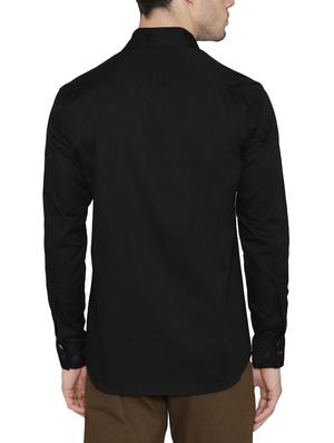 black cotton casual shirt - 14933267 - Standard Image - 3