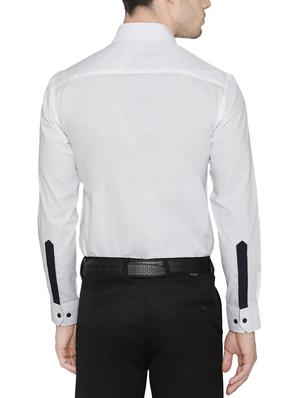 white cotton formal shirt - 14933278 - Standard Image - 3
