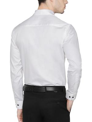 white cotton formal shirt - 14933279 - Standard Image - 3