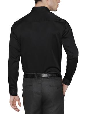 black cotton formal shirt - 14933283 - Standard Image - 3