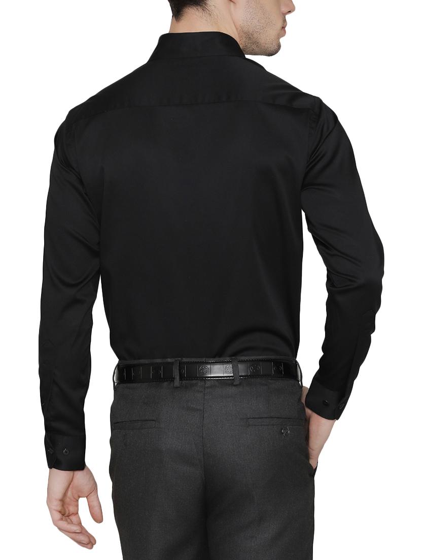 black cotton formal shirt - 14933283 - Zoom Image - 3