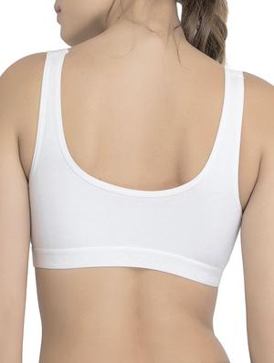 white solid sports bra - 14933648 - Standard Image - 3