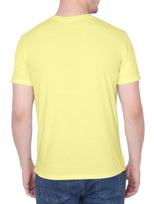 yellow cotton chest print tshirt - 14936162 - Standard Image - 3