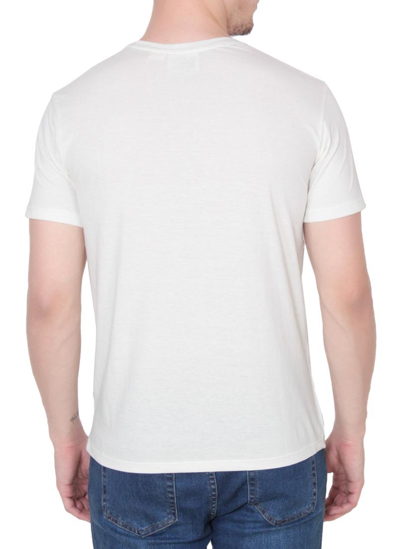 white cotton chest print tshirt - 14936165 - Zoom Image - 3