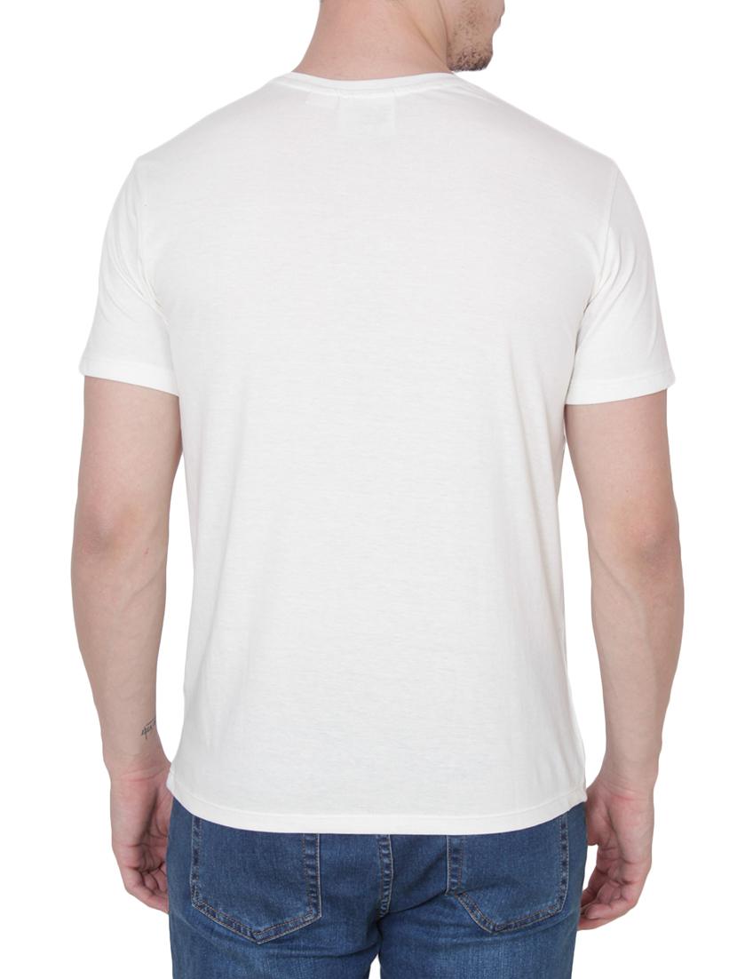 white cotton chest print tshirt - 14936170 - Zoom Image - 3