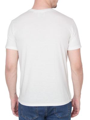 white cotton chest print tshirt - 14936190 - Standard Image - 3