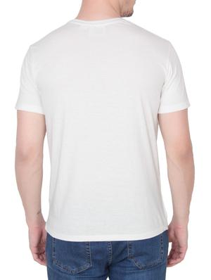 white cotton chest print tshirt - 14936194 - Standard Image - 3