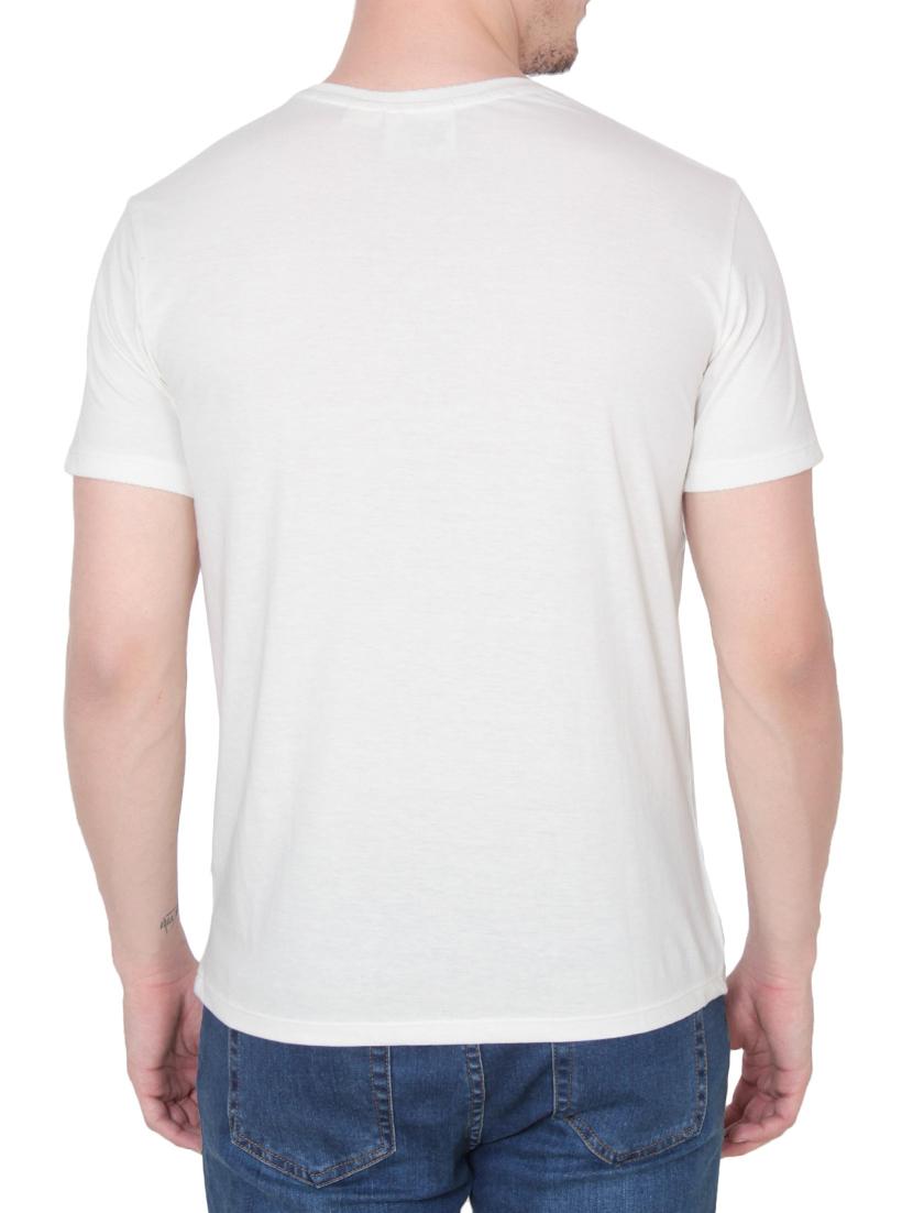 white cotton chest print tshirt - 14936194 - Zoom Image - 3