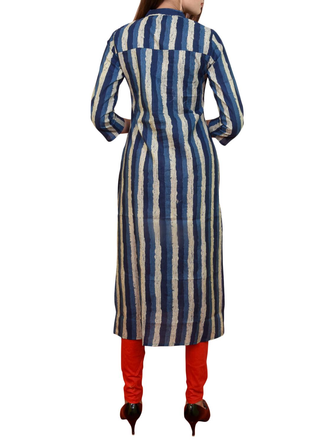 printed straight kurta - 14938096 - Zoom Image - 3