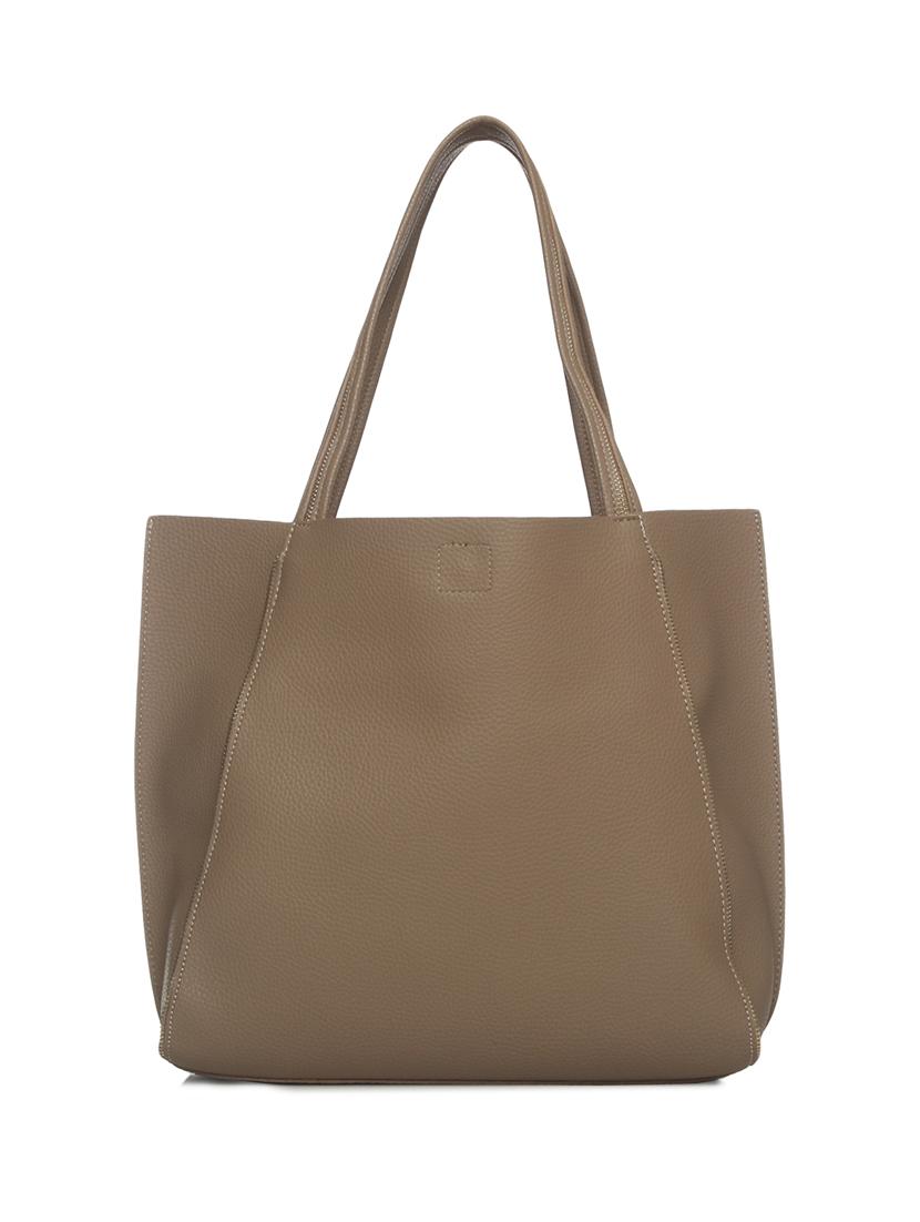 brown leather regular handbag - 14945012 - Zoom Image - 3