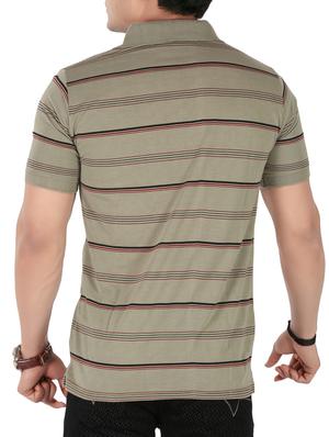 olive green cotton striped -shirt - 14946426 - Standard Image - 3