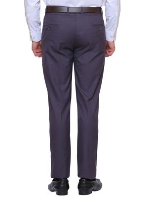 grey polyester blend flat front formal trouser - 14947759 - Standard Image - 3
