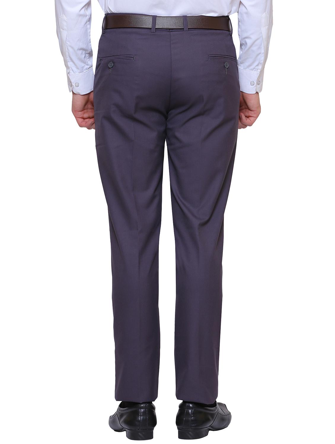 grey polyester blend flat front formal trouser - 14947759 - Zoom Image - 3