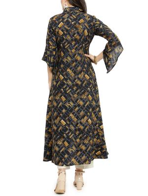 asymmetric bell sleeves kurta - 14947775 - Standard Image - 3