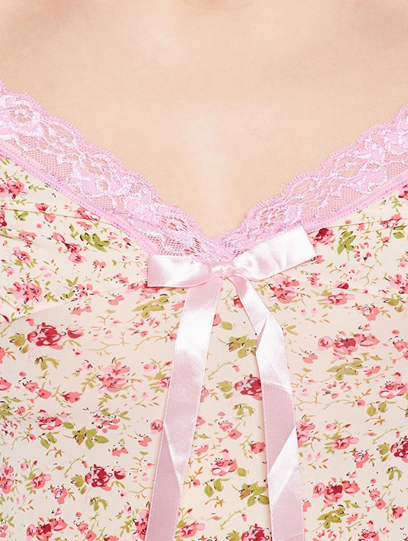 beige printed nightwear set - 14948425 - Zoom Image - 6