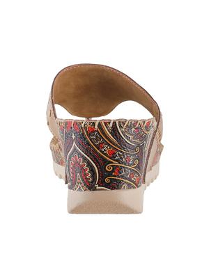 brown open thong wedge - 14949461 - Standard Image - 3