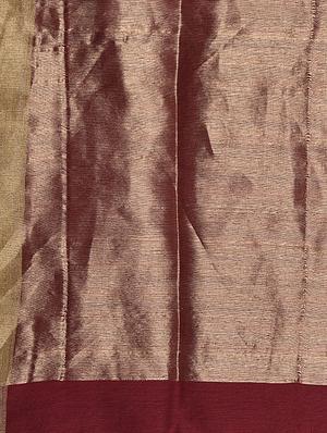 Fuchsia Designs maroon handloom saree with blouse - 14949748 - Standard Image - 3
