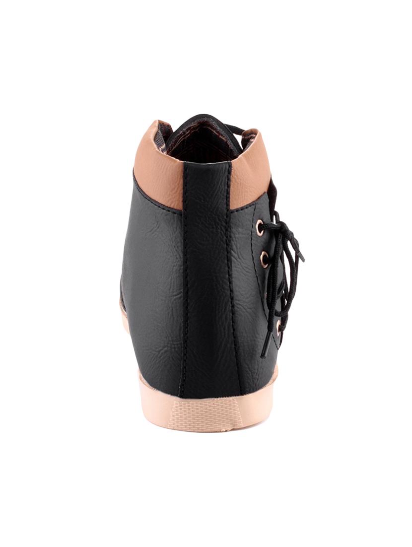black leatherette low ankle boot - 14953255 - Zoom Image - 3