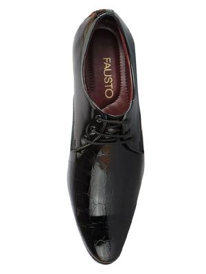 black leatherette formal derby - 14954410 - Standard Image - 3