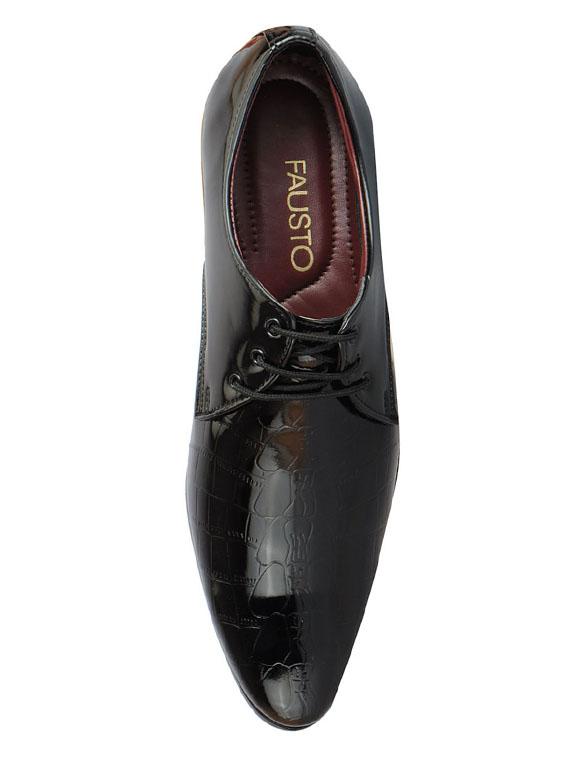 black leatherette formal derby - 14954410 - Zoom Image - 3