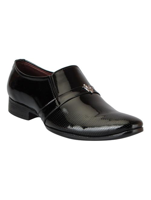 black leatherette formal slip on - 14954421 - Very Small Image - 1