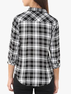 black checkered viscose shirt - 14954882 - Standard Image - 3